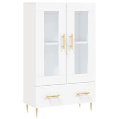 Greatstore Skříň highboard bílá 69,5 x 31 x 115 cm kompozitní dřevo