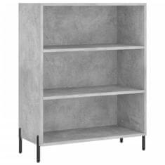 Greatstore Skříň highboard betonově šedá 69,5x34x180 cm kompozitní dřevo