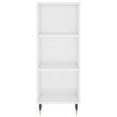 Vidaxl Skříň highboard bílá s vysokým leskem 34,5x34x180 cm kompozit