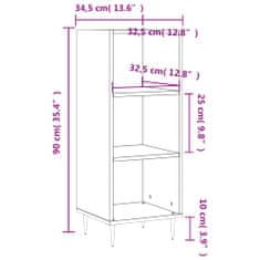 Greatstore Příborník dub sonoma 34,5 x 32,5 x 90 cm kompozitní dřevo