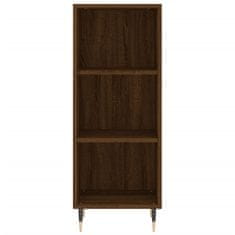 Greatstore Skříň highboard hnědý dub 34,5 x 34 x 180 cm kompozitní dřevo