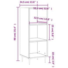 Vidaxl Příborník bílý 34,5 x 32,5 x 90 cm kompozitní dřevo