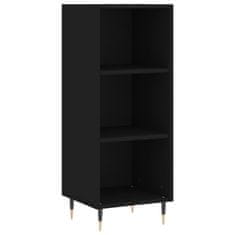 Greatstore Skříň highboard černá 34,5 x 34 x 180 cm kompozitní dřevo