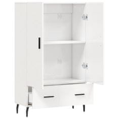 Greatstore Skříň highboard lesklá bílá 69,5 x 31 x 115 cm kompozitní dřevo