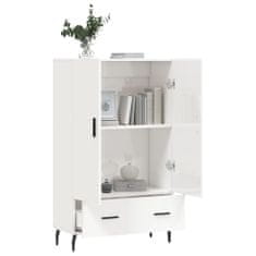 Greatstore Skříň highboard lesklá bílá 69,5 x 31 x 115 cm kompozitní dřevo