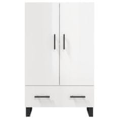 Greatstore Skříň highboard lesklá bílá 69,5 x 31 x 115 cm kompozitní dřevo