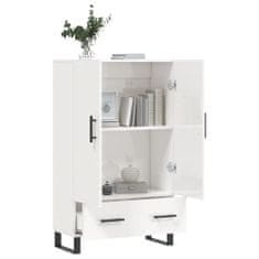 Greatstore Skříň highboard lesklá bílá 69,5 x 31 x 115 cm kompozitní dřevo