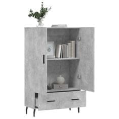 Greatstore Skříň highboard betonově šedá 69,5x31x115 cm kompozitní dřevo