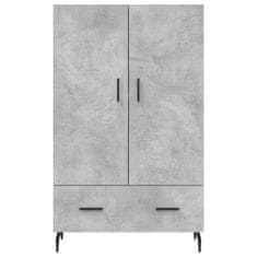 Greatstore Skříň highboard betonově šedá 69,5x31x115 cm kompozitní dřevo