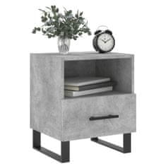 Greatstore Noční stolky 2 ks betonově šedé 40x35x47,5 cm kompozitní dřevo