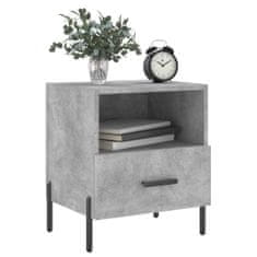 Greatstore Noční stolky 2 ks betonově šedé 40x35x47,5 cm kompozitní dřevo