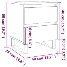 Vidaxl Noční stolky 2 ks lesklé bílé 40 x 35 x 50 cm kompozitní dřevo