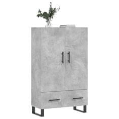 Greatstore Skříň highboard betonově šedá 69,5x31x115 cm kompozitní dřevo