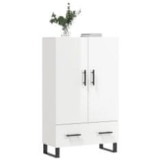 Greatstore Skříň highboard lesklá bílá 69,5 x 31 x 115 cm kompozitní dřevo