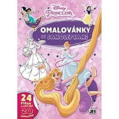 Princezny - Omalovánky A4 se samolepkami