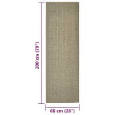 Vidaxl Sisalový koberec pro škrabací sloupek taupe 66 x 200 cm