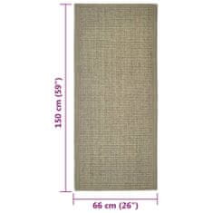 Greatstore Sisalový koberec pro škrabací sloupek taupe 66 x 150 cm