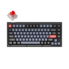 Keychron V1 QMK Mechanická klávesnice, Frosted Black, Keychron K Pro Red V1-A1