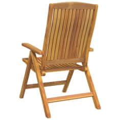 Greatstore Polohovací zahradní židle s poduškami 4 ks masivní teak