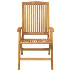 Greatstore Polohovací zahradní židle s poduškami 6 ks masivní teak