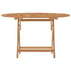 Greatstore Skládací zahradní stůl Ø 120 x 75 cm masivní teakové dřevo