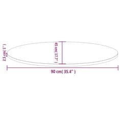 Vidaxl Stolní deska 90 x 45 x 2,5 cm masivní borové dřevo oválná