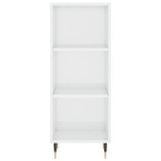 Greatstore Skříň highboard bílá s vysokým leskem 34,5x34x180 cm kompozit