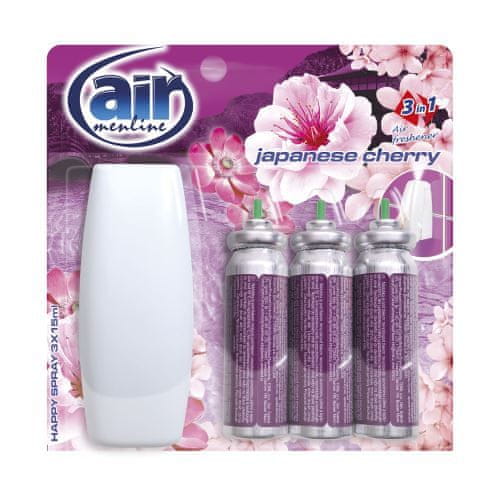 TOMIL Air Menline sprej osvěžovač 3x15ml Japanese Cherry komplet