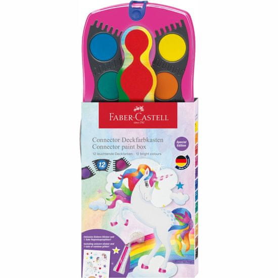 Faber-Castell Vodové barvy stavebnicové Unicorn 12 barevné