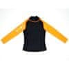 AQUALUNG Sport dětské tričko RASHGUARD LS, černá/oranžová 4 roky / 104-110 cm