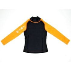 AQUALUNG Sport dětské tričko RASHGUARD LS, černá/oranžová 4 roky / 104-110 cm