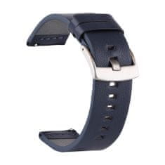 BStrap Fine Leather řemínek na Garmin Vivoactive 4s, blue