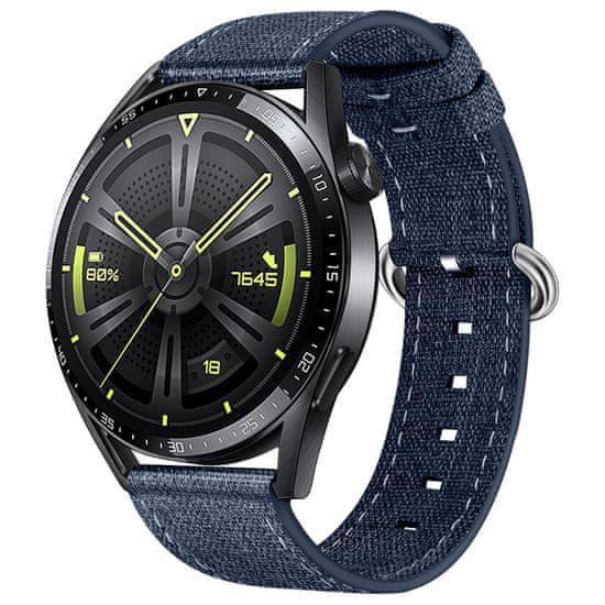 BStrap Denim řemínek na Huawei Watch GT3 46mm, royal blue