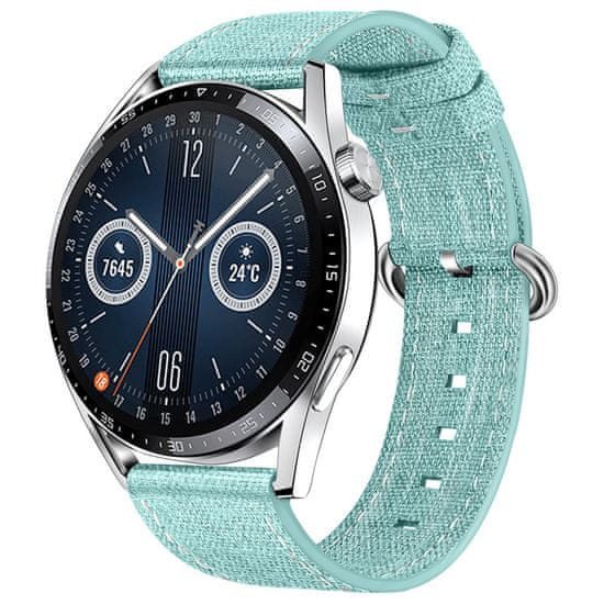 BStrap Denim řemínek na Huawei Watch GT3 42mm, light green