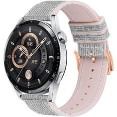 BStrap Glitter řemínek na Huawei Watch 3 / 3 Pro, silver