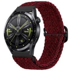 BStrap Braid Nylon řemínek na Garmin Vivoactive 3, red black