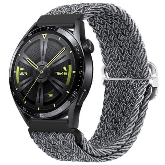 BStrap Braid Nylon řemínek na Xiaomi Watch S1 Active, gray black