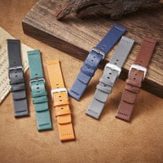 BStrap Fine Leather řemínek na Xiaomi Amazfit GTS, blue