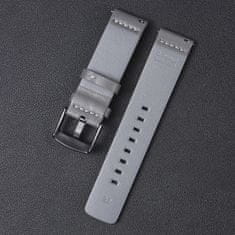 BStrap Fine Leather řemínek na Samsung Galaxy Watch Active 2 40/44mm, gray
