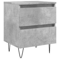 Greatstore Noční stolek betonově šedý 40 x 35 x 50 cm kompozitní dřevo