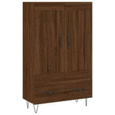 Greatstore Skříň highboard hnědý dub 69,5 x 31 x 115 cm kompozitní dřevo