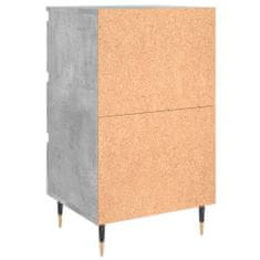 Greatstore Noční stolek betonově šedý 40 x 35 x 69 cm kompozitní dřevo