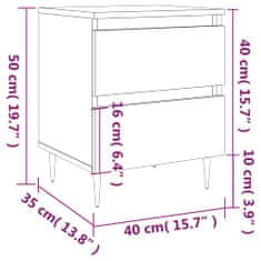 Vidaxl Noční stolky 2 ks lesklé bílé 40 x 35 x 50 cm kompozitní dřevo