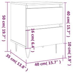 Vidaxl Noční stolky 2 ks šedé sonoma 40 x 35 x 50 cm kompozitní dřevo