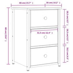 Vidaxl Noční stolky 2 ks černé 40 x 36 x 60 cm kompozitní dřevo