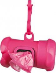 Trixie Plastový zásobník na sáčky na trus, tvar KOST, včetně 1 role 15 ks