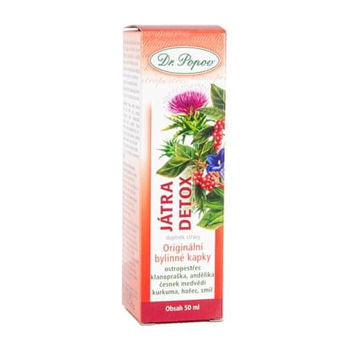 Dr. Popov Játra detox, originální bylinné kapky, 50 ml Dr. Popov