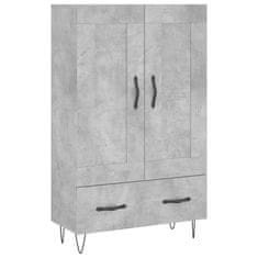 Greatstore Skříň highboard betonově šedá 69,5x31x115 cm kompozitní dřevo