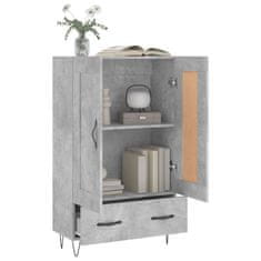 Greatstore Skříň highboard betonově šedá 69,5x31x115 cm kompozitní dřevo