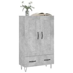 Greatstore Skříň highboard betonově šedá 69,5x31x115 cm kompozitní dřevo